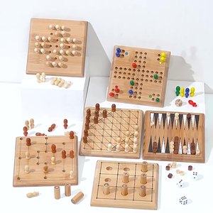 Giáo dục đồ chơi mini Gỗ Checker trò chơi tre <span class=keywords><strong>Ludo</strong></span> trò chơi khối đồ chơi trẻ em - Product Image 2
