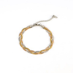 Zogxin Woven Titanium Steel <b>Bracelet</b> <b>Set</b> 18K Gold Silver For Women Fashion Jewelry Gift - Product Image 5