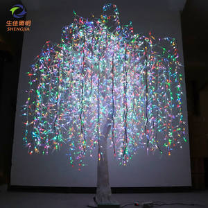 PROMOTION EXCEPTIONNELLE : Arbre lumineux LED musical multicolore IP65 en PVC pour Thanksgiving, Noël, Nouvel An – Idéal pour aménagement paysager, jardin, parc, hôtel – Arbre étoilé en forme de saule - Product Image 2
