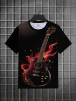 Spielbares elektronisches Rockgitarren-T-Shirt