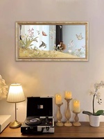 Miroir mural rectangulaire en verre antique Design Art déco de luxe pour cabine d'essayage de mariage, chambre à coucher, salle de bain, foyer décoratif