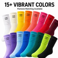 Chaussettes de sport pour femmes, en coton respirant, avec logo personnalisé OEM, antidérapantes, pour yoga et pilates