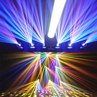 Pack de 2 projecteurs Fly Case 380W Sharpy Beam Gobo RGB Led Strip Double Prisme Tête mobile pour mariage DJ Disco Party
