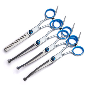 Tijeras Curvas de Acero Inoxidable de 6 Pulgadas para Principiantes en el Cuidado de Perros - Herramienta de Corte Suave y Ecológica - Product Image 1