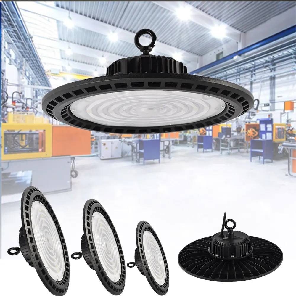 Luz LED para garaje 100/1500/200/300W 180-265V UFO Iluminación industrial Almacén Led Luz de techo de bahía alta Lámpara de taller para el hogar