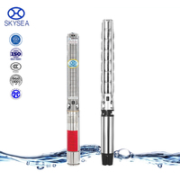 Pompe submersible solaire haute pression à plusieurs étages avec moteur à fil de cuivre pour puits profond, eau propre, irrigation agricole