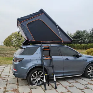 Portátil 2 Pessoa Triângulo SUV Outdoor Camping Hard Shell Alumínio Hardshell Roof Top Barraca Com Sunroof
