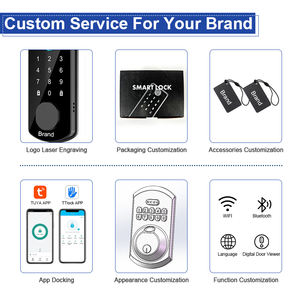 कैमाट टलॉक ब्लू दांत स्मार्ट लॉक एल्यूमीनियम मिश्र धातु वॉटरप्रूफ आउटडोर सुरक्षा फिंगरप्रिंट बायोमेट्रिक दरवाजा लॉक - Product Image 6