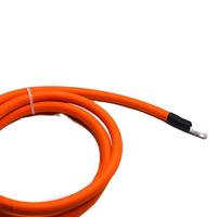 Câble haute tension EV 1500V 25mm² orange avec connecteur coudé et borne annulaire pour batterie de véhicule électrique