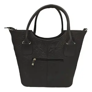 Sac fourre-tout en cuir de vachette ciselé Fana, grande fermeture éclair, poignée longue, sac de style de vie pour adulte - Product Image 1