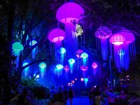 Décoration d'événements avec logo personnalisé, publicité, méduse gonflable lumineuse suspendue pour l'extérieur ou les boîtes de nuit