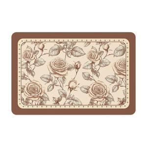 Tapis de drainage rétro pour comptoir de cuisine, en polyester antidérapant, pour évier et cuisinière, style vintage, 80 % fibre de polyester - Product Image 1