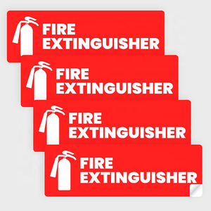 Calcomanías adhesivas de emergencia de alta visibilidad Accesorio de equipo de extinción de incendios <span class=keywords><strong>Etiquetas</strong></span> de <span class=keywords><strong>extintor</strong></span> de incendios comerciales - Product Image 1