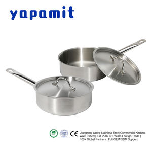 Poêle <span class=keywords><strong>à</strong></span> Frire Droite avec Couvercle et Poignée Aide-Cuisson, Chauffage Rapide, Corps <span class=keywords><strong>de</strong></span> Poêle Peu Profond, Idéale pour la Cuisine et la Restauration – Vente Directe Usine - Product Image 1