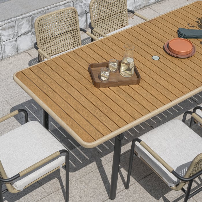 Outdoor furniture dining table garden sets furniture teak outdoor dining table and chair set