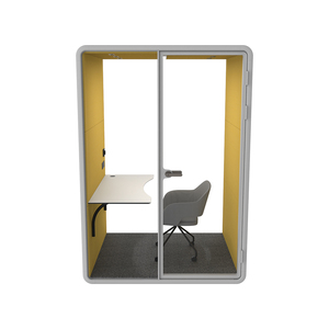Durable Soundproof Phone Booth Ergonomic Acoustic Office Pod Indoor Portable Cabin with LED Lighting - Product Image 6