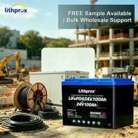 Batterie de traction industrielle 24V 100AH LiFePO4, cellule haute efficacité pour transpalette, certifiée UL UN38.3 CE RoHS, service OEM ODM, longue durée de vie