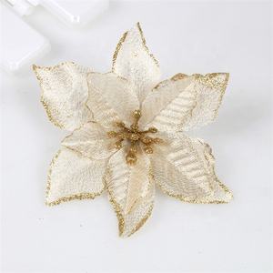 V-1331 Petit 13cm Fleur De Noël Artificielle Pour La Décoration - Product Image 5