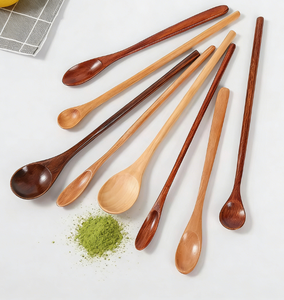 Cucharas de Matcha de Madera con Logotipo Personalizado al por Mayor, Cucharas de Té de Mango Largo para Preparación de Matcha, Cucharas de Matcha Hechas a Mano - Product Image 1