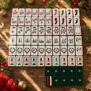 Juego de Mahjong Americano de Lujo Moderno de 4 Capas, Fichas de Acrílico Verdes, Portátil, Diseño Personalizado, Regalo Navideño para Entretenimiento - Product Image 2