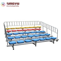 Asientos de Grada de Plástico, Acero y Aluminio, sin Respaldo, Moldeados por Soplado en HDPE, 400x380mm, Resistentes a los Rayos UV, para Estadios Escolares, Pedidos al por Mayor