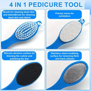 Kit de Pedicura 4 en 1: Piedra Pómez, Cepillo Exfoliante para Pies, Removedor de Callos y Limas de Plástico para Eliminar Piel Muerta - Product Image 4