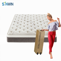 Matelas Euro Top Premium Durable Enroulable avec ressorts ensachés pour un confort durable et une décoration de chambre d'amis