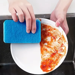 Éponge de nettoyage colorée à petites ondulations, tampon à récurer, bloc éponge pour la vaisselle et le nettoyage de cuisine, outils de nettoyage - Product Image 6