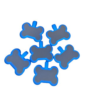 저렴한 가격 QR 코드 인쇄 양면 100% 실리콘 애완 동물 빈 개 목걸이 열쇠 고리 ID 이름 태그 - Product Image 3