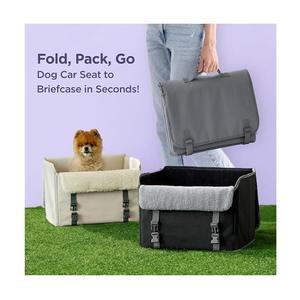 Asiento de Coche Multifuncional para Mascotas, Plegable con Cojín Extraíble, Forro de Felpa Lavable, Viajes Seguros para Perros Pequeños, Dueños Urbanos - Product Image 6