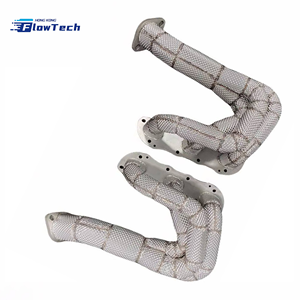 Collecteur d'échappement FlowTech de haute qualité en acier inoxydable SS304 pour Porsche 981 GTS Boxster S Cayman S 3.4L avec bouclier thermique - Product Image 6