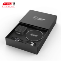 Regalos Publicitarios Corporativos Personalizados, Artículos Promocionales para Oficina, Altavoz Inalámbrico con Logotipo LED Navideño, Cable USB, Caja de Regalo
