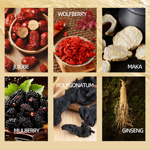 ชาสมุนไพรโสมห้าสมบัติ OEM ผสมโกจิเบอร์รี่ พุทรา มะคา โพลีโกนาทัม มัลเบอร์รี่ ออร์แกนิค อาหารเพื่อสุขภาพ เกรดวีแกน 20 ซองชา ขนาด 5 กรัม - Product Image 2