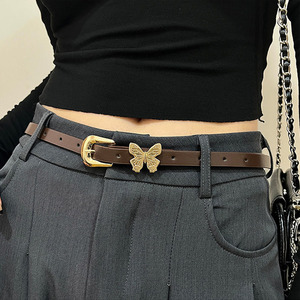 Ceinture en cuir PU Zenos pour femme avec boucle à ardillon en alliage, largeur 1,4 cm, pour jeans, robes, jupes et accessoires - Product Image 5