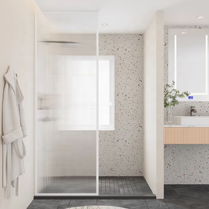 Oumeiga demi-cloison salle <span class=keywords><strong>de</strong></span> <span class=keywords><strong>douche</strong></span> cadre étroit écran <span class=keywords><strong>de</strong></span> bain <span class=keywords><strong>en</strong></span> aluminium étanche salle <span class=keywords><strong>de</strong></span> bain séparation humide/sec porte <span class=keywords><strong>en</strong></span> <span class=keywords><strong>verre</strong></span> - Product Image 1