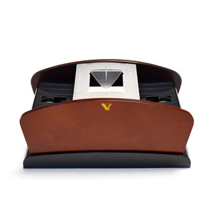 YH 4 <span class=keywords><strong>AA</strong></span> Baterías Shuffler Machine 2 Decks Barajador de tarjetas de madera para Casino - Product Image 3