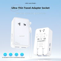 Mini Cargador USB Dual Ultrafino de 15W, Convertidor con Múltiples Puertos, Adaptador de Viaje Internacional para Teléfono Móvil, Estándar Estadounidense