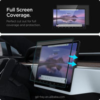 Pelindung layar belakang 17 ", Aksesori Mobil 2022 ~ 2025" navigasi & 8 "untuk Tesla Model X Model S kotak-kotak & kaca Tempered jarak jauh