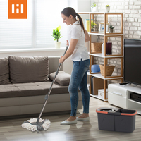 HOLAMOPA 360 Serpillère Rotative Microfibre et Seau Séparateur d'Eau Sale – Nettoyage Facile des Sols
