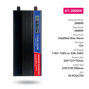 AT2000 gccoar 2000W 60Hz อินเวอร์เตอร์ชาร์จพลังงานแสงอาทิตย์12V ถึง220V เอาต์พุตเดี่ยวประสิทธิภาพ95% - Product Image 2