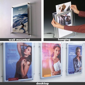 Custom Advertising Wall Mounted Illuminated Eco-friendly & Waterproof Acrylic Crystal LED Light <b>Box</b> with 3-Year Warranty - Product Image 2