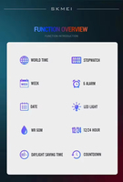 Jam Tangan Digital Pria Skmei 2100 Populer Terkenal Tali Silikon Asli Tahan Air Transparan Desain Jam Tangan Olahraga Waktu Ganda