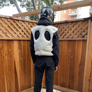 ديزنيو للرجال الشتاء معطف بلا أكمام أسفل سترة شخصية تصميم الجمجمة لون فارغ صدرية قماش منفوخة سترة - Product Image 6