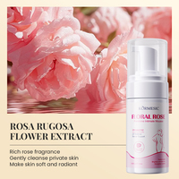 Kormesic 100ml Mousse Nettoyante Intime Probiotique Rose Agrumes pour Femme – Soins d'Hygiène Intime Naturelle pour la Santé Féminine