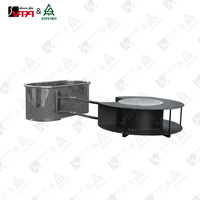Vapasauna, bain à remous chauffé au bois, barbecue, support de rangement pour bois de chauffage, cèdre, revêtement en acier inoxydable 304, design moderne facile à installer, forme ovale