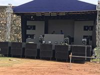 Système de sonorisation de scène T.I Pro Audio double caisson de basses 18 pouces pour grands spectacles en direct