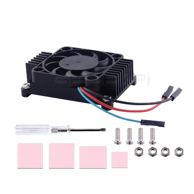 BSSY)Raspberry Pi Adjustable Speed Fan Aluminum Alloy Heat Sink With For CM4 Module