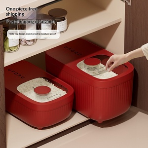 Contenedor de Almacenamiento de Arroz de Gran Capacidad, con Tapa Deslizante, a Prueba de Insectos y Humedad, Organizador de Cocina con <span class=keywords><strong>Taza</strong></span> <span class=keywords><strong>Medidora</strong></span>, de Polipropileno de Grado Moderno - Product Image 6