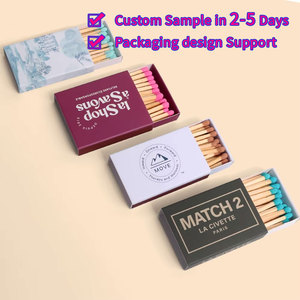 Fiammiferi Lunghi di Sicurezza di Lusso per la Casa e Scatola di Fiammiferi Quadrata di Haoty Packaging - Product Image 3