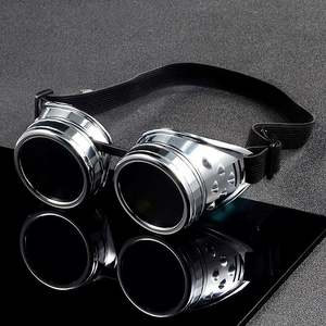 Lunettes Steampunk Vintage Personnalisables avec Logo, Lunettes de Soudure Punk, Lunettes Cosplay UV400, Lunettes Cyber, Lunettes Steampunk, Lunettes d'Halloween pour Hommes - Product Image 2